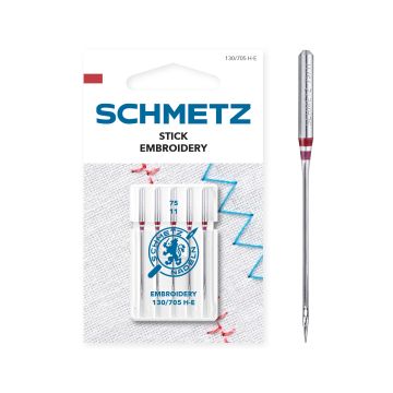 SCHMETZ EMBROIDERY SIZE 75 PACK OF 5 CARDED