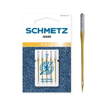 SCHMETZ JEANS GOLD SIZE 100 PACK OF 5 CARDED