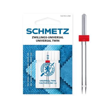 SCHMETZ TWIN 1.6MM SIZE 70 PACK OF 1 CARDED