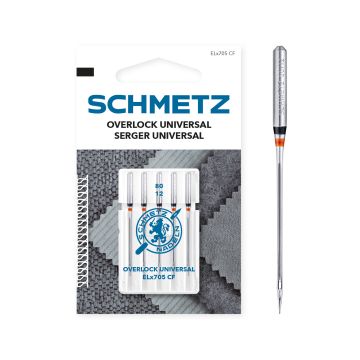 SCHMETZ DOUBLE SCARF SIZE 80 PACK OF 5 NEEDLES CARDED EL705CF